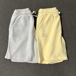 Lot of 2 Zara Kids Plush Shorts Boys Size 8 Yellow Light Gray